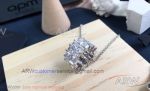 AAA APM Monaco Jewelry Replica - Baguette Diamonds Necklace In White Gold